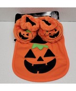 Pumpkin Baby Bib &amp; Booties Set Halloween Pumpkin Jack O&#39; Lantern Set - NEW - $9.80