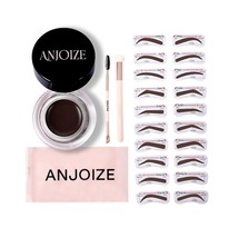 Anjoize Eyebrow Stencil Stamp Kit with Brow Pomade,20PCS Classic Eyebrow - $9.80