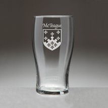 McTeague Irish Coat of Arms Tavern Glasses - Set of 4 (Sand Etched) - £55.00 GBP