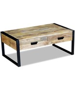 Coffee Table with 2 Drawers Solid Mango Wood 100x60x40 cm - £181.66 GBP