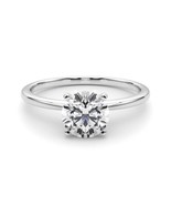 14K White Gold Round Cut Lab Grown Diamond Engagement Ring 0.50ctw to 4.... - $547.93 CAD+