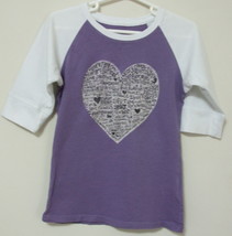Girls Old Navy Purple White 3 quarter Sleeve Top Size XS - $4.95