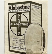 1921 Alabastine Paint Wall Coating Home Advertisement 12 x 5 Antique - $27.28 CAD