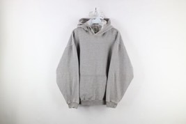 Vintage 90s Gap Mens Size Large Distressed Blank Hoodie Sweatshirt Heather Gray - £78.18 GBP