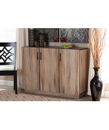Danna Natural Oak 3-Door Dining Room Sideboard Buffet - $11,144.20 MXN