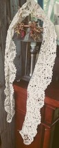 Vintage remnant of Crocheted Lace 4 Yards 17" X 5 1/4" wide image 2