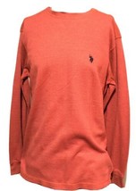 U.S. POLO ASSN. Shirt Mens XL Orange Long Sleeve Pullover Knit - £10.24 GBP