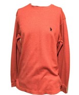 U.S. POLO ASSN. Shirt Mens XL Orange Long Sleeve Pullover Knit - £10.32 GBP