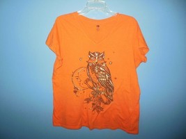 Ladies Target Halloween Orange Tee XLarge 16/18 Gold Owl - £7.82 GBP