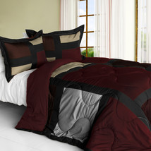 [Retro Classic] Quilted Patchwork Down Alternative Comforter Set (Twin Size) - £51.40 GBP