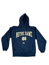 Adidas VTG Notre Dame Spellout ND Fighting Irish Hoodie Sweatshirt SMALL - $19.79