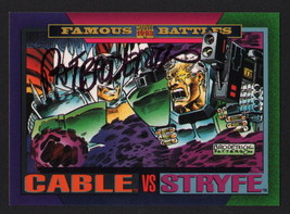 Pat Broderick SIGNED 1994 Marvel Universe X-Men Art Card ~ Cable Vs Stryfe - £13.23 GBP