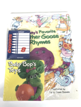 Barney Coloring Book Crayons &amp; 2 Books NEW Sealed VINTAGE Mother Goose Rhymes ++ - £44.13 GBP