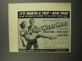 1953 Wish you Were Here Musical Ad - It&#39;s worth a trip to New York - £14.55 GBP