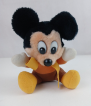 Vtg Disney Mickeys Christmas Carol Mickey Mouse As Tiny Tim 6&quot; Plush Kor... - $14.54