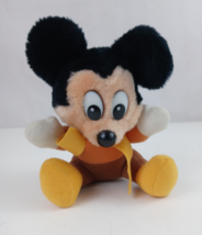 Vtg Disney Mickeys Christmas Carol Mickey Mouse As Tiny Tim 6&quot; Plush Korea Made - £11.59 GBP