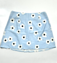 Princess Polly Mini Skirt Womens 4 Blue White Floral Shelly Lightweight - £11.76 GBP