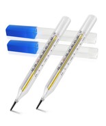 Clinical Glass Thermometer for Underarm 2PCS Classic Non Digital Thermom... - £35.47 GBP