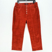 Judy Blue Jeans Womens 15 32 Corduroy Ankle Straight Rust Red Orange Preppy EUC - $39.99