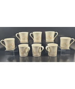 (8) Royal Doulton Florinda Mugs Set Vintage White Floral Coffee Cups Eng... - £77.18 GBP