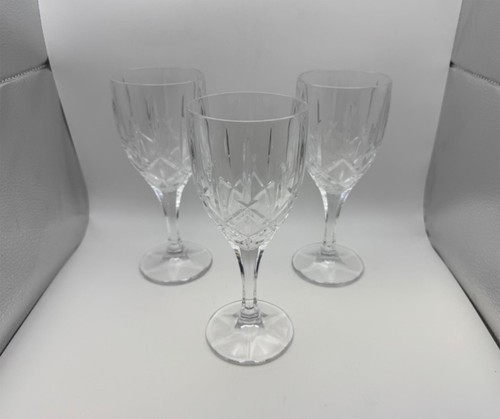 Set of 3 Gorham Crystal LADY ANNE SIGNATURE Wine Glasses - $99.99