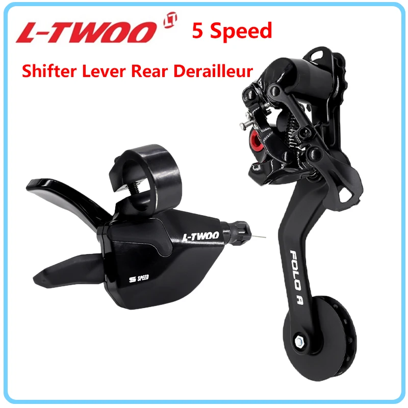 LTWOO 5 Speed Groupset for Folding Bike Derailleur Kit Shifter Lever Rear Derail - £111.29 GBP