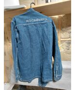 Rocawear Dark Denim Jacket XL Vintage Embroidered Logo Hip Hop Streetwear - $37.00