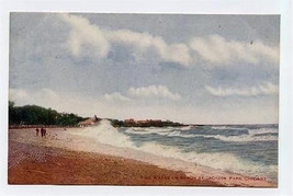 High Waves at Jackson Park  Postcard Chicago Illinois 1900&#39;s Lake Michigan - £7.64 GBP