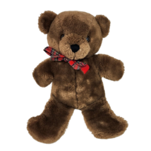 Vintage 1983 Dakin Baby Things Brown Teddy Bear Red Heart Stuffed Animal Plush - £44.07 GBP