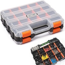 Small Parts Organizer, 34-Compartments Double Side Parts Organizer With ... - £28.74 GBP