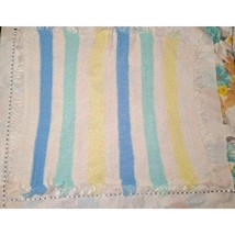 Cozy Baby Single Crochet Stitch Blanket Afghan 40x48 - Blue,White,Yellow... - $8.86