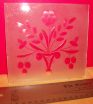 Home Treasure Glass Clear Frosted Floral Square Glassware Tile Flower Vase View - £18.57 GBP