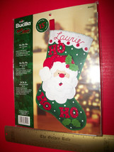Bucilla Thread Craft Kit Needlecraft Felt Christmas Stocking Santa Ho Ho Ho Art - £18.68 GBP