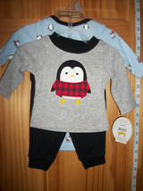 Carter Baby Clothes NB Newborn Polar Bear Pant Outfit Top Penguin Creeper Set - £12.90 GBP