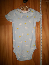 Carter Holiday Baby Clothes 3M-6M First Easter Creeper Blue Bunny Bodysu... - $12.34