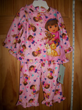Dora The Explorer Baby Clothes 12M Pink Pajamas PJ Sleep Wear Pants Nick Top Set - £12.66 GBP