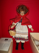 Toy Treasure Porcelain Face Doll Ashton Drake Galleries Red Riding Hood Girl Box - £149.09 GBP