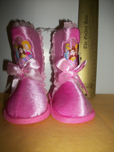 Disney Princess Baby Clothes 5-6 Princesses Toddler Slipper Boot Pink Foot Wear - £11.35 GBP