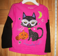 Faded Glory Baby Clothes 18M Infant Halloween Shirt Top Sparkle Kitty Cat Blouse - £7.57 GBP