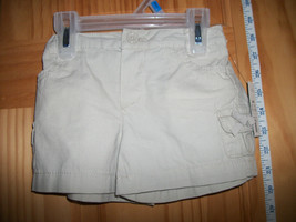 Faded Glory Baby Clothes 24M Girl Shorts Solid Beige Canvas Pull-up Bottoms New - £7.55 GBP