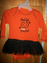 Faded Glory Baby Clothes 3M-6M Newborn Bodysuit Tutu Little Pumpkin Creeper New - £9.84 GBP