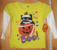 Fashion Holiday Baby Clothes 12M Tee Shirt Cat Halloween Sparkle Pumpkin Boo Top - £7.58 GBP