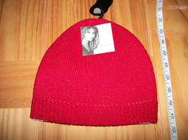 Jaclyn Smith Women Clothes Hat Cold Weather Gear Red Winter Wear Lady Beanie Cap - £4.47 GBP