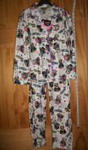 Joe Boxer Girl Clothes S 6/6X Small Pajama Set White Cheerio Puppy Sleepwear PJs - $22.09 CAD