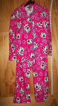 Joe Boxer Girl Clothes XS 4/5 X-Small Pajama Set PJ Hot Pink Kitty Cat Sleepwear - £12.85 GBP