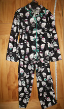 Joe Boxer Girl Clothes XS 4/5 X-Small Halloween Pajama Set Black Ghost Sleepwear - £12.85 GBP