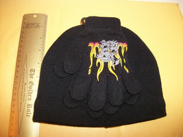 Joe Boxer Boy Clothes S/M Dragon Flame Hat &amp; Gloves Set Cold Weather Gear Cap - £7.44 GBP