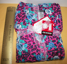 Joe Boxer Women Clothes XL Flannel Sleepwear Set Rose Shirt Top Pant Bot... - $25.64