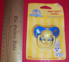 Looney Tunes Baby Gear Blue Tweety Bird Pacifier Gift Soft Natural Latex Soother - £7.46 GBP