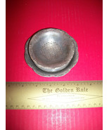 Tea Strainer Footed Dish Matching Drip Tray Metal Ware Decor Set Home Tr... - $23.74